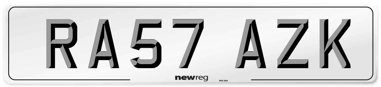RA57 AZK Number Plate from New Reg